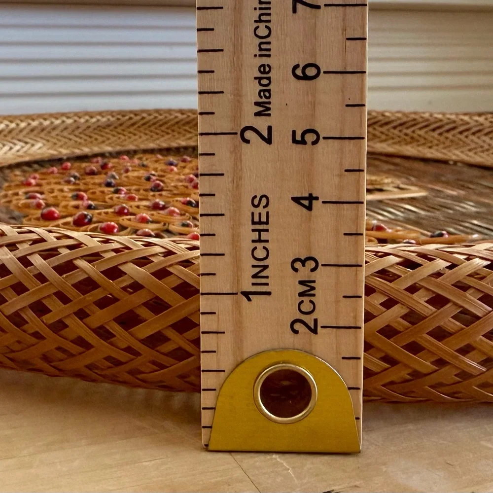 Vintage 70s Wicker Peacock Wall Hanging 14" - Boho Rattan & Cane Folk Art - Picture 9 of 9